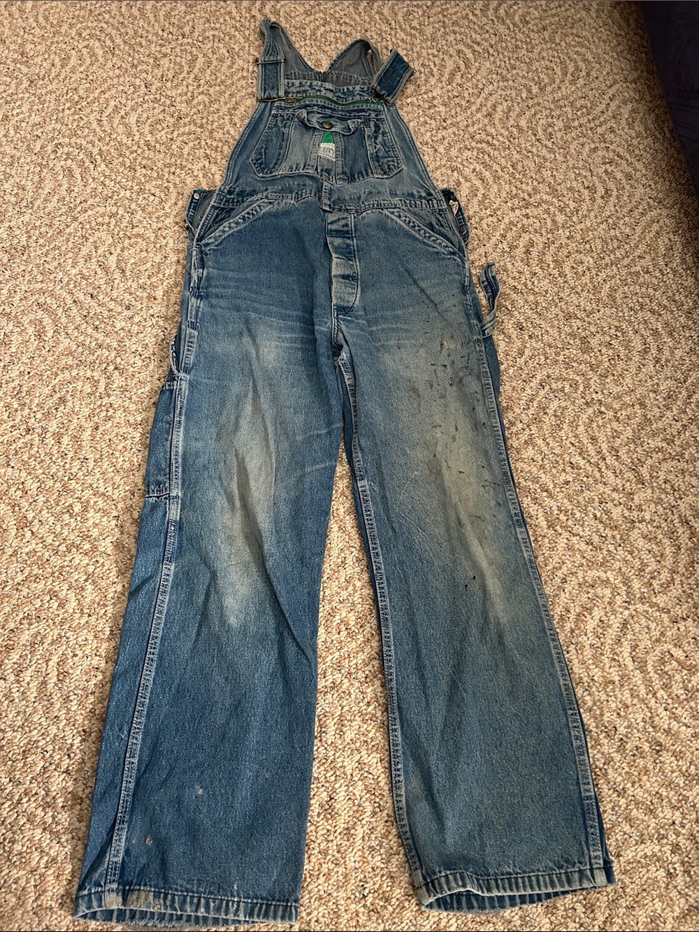 liberty Men's Blue Denim Relaxed Overalls S/M